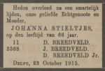 Stieltjes Johanna 1849 Delftsche Crt 26-10-1915 (D. Breedveld G31R1).jpg
